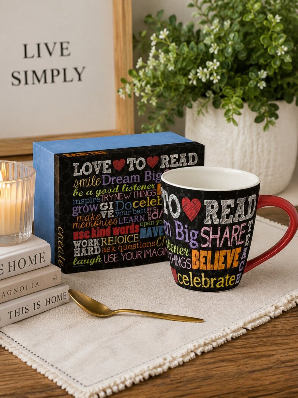 LANG Dream Big Cafe Mug 17 oz Ceramic Coffee Tea Cup Gift NIB